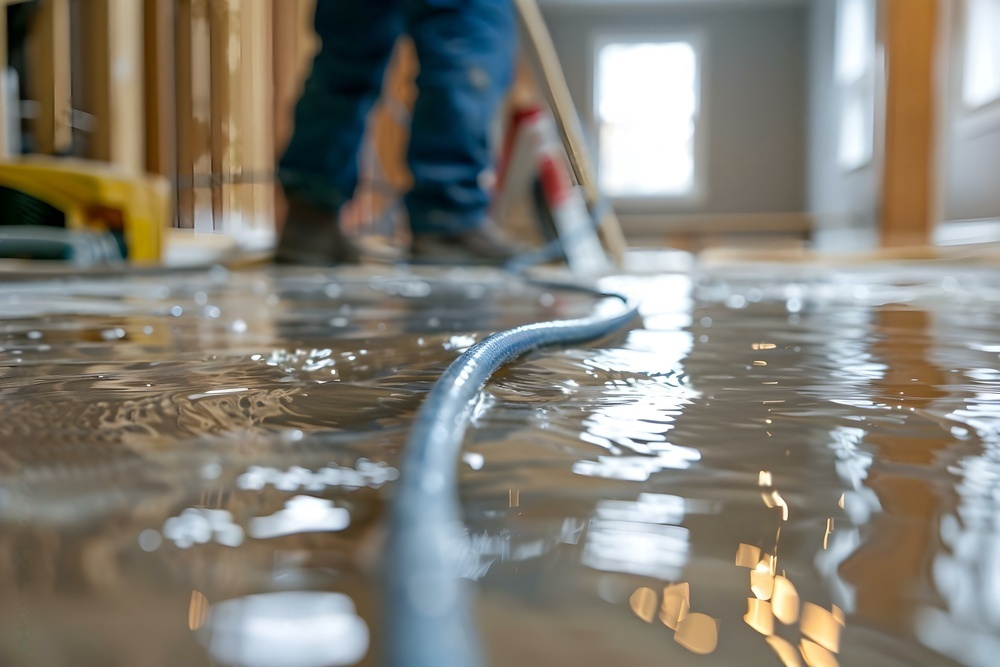 flooded basement with deep water