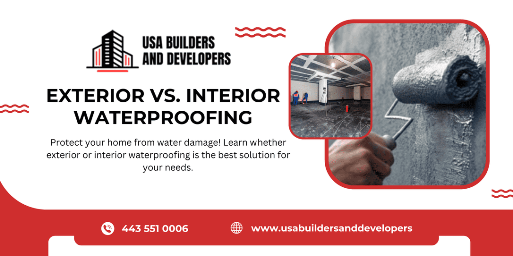 Exterior vs. interior waterproofing