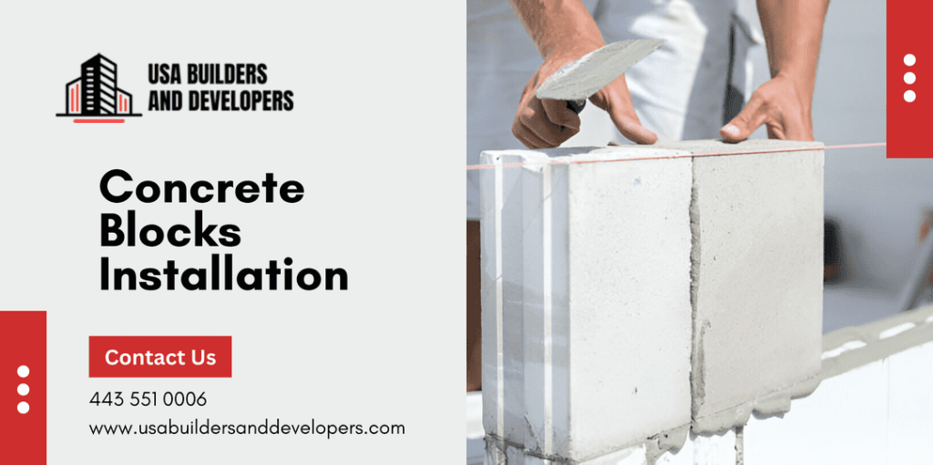 concrete blocks installation